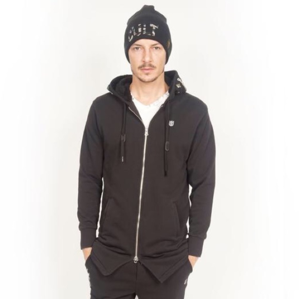 Cult Of Individuality Fur Zip Camo Spellout Hoodie